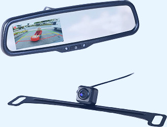 EchoMaster 4.3” Rear-View Mirror Monitor and Back-Up Camera Kit Black  MRC-LP01CP - Best Buy